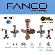 FANCO Reno 16" DC ceiling corner wall fan remote control