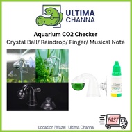 Aquarium CO2 Glass Checker SET (Glass checker & liquid) for planted aquascape tank co2 indicator
