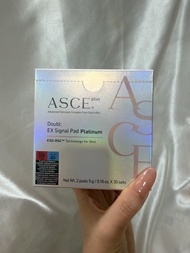 全新門市貨！韓國ASCE plus Doubl: EX Signal Pad Platinum（外泌體鉑金護理棉片），每盒 30 套（每套內含 2 片護理棉片，共 60 片） 原價$500 現價$27