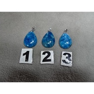 [Sapphire] Natural Sky Sapphire Water Drop Necklace → F333-1 with Pendant