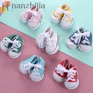 NANZHIJIA Doll Shoes, Cute Colorful Doll Canvas Shoes, Sneakers Shoes Mini 7CM Kawaii BJD Doll Shoes