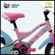 Sepeda Anak Wimcycle Bugsy Girls 12 Inch Warna Pink Demgan Roda Bantu