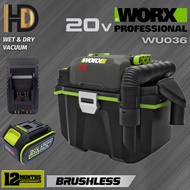 WORX 20V WU036 Cordless Wet & Dry Vacuum Cleaner / Multi Function Vacuum & Blower / Brushless Motor 