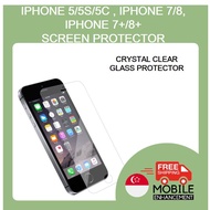 iPhone 7/8 ,  7+/8+ CLEAR TEMPERED GLASS SCREEN PROTECTOR