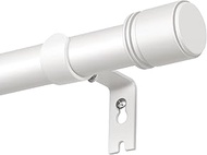 White Curtain Rods 32 to 144 Inches, HOTOZON 1 Inch Heavy Duty Curtain Rods for Windows 111 to 140 I
