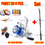 【#Beli 1 Dapat 5#】pancing 1 set lengkap kuat/joran pancing kuat 50kg /joran pancing 1 set murah/Jora