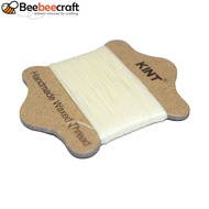 2cards Waxed Nylon Cord Cornsilk 0.65mm 21.87 yards(20m)/card