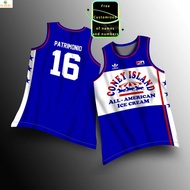 HL0510- [ FREE CUSTOMIZE NAME AND NUMBER ]PBA RETRO JERSEY | 1993 PBA Coney Island ALVIN PATRIMONIO 