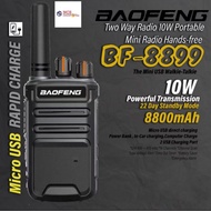 BAOFENG BF-8899 Black Two Way Radio 10W Portable Mini Radio Hand-free Mini Walkie Talkie Mini Radio 5KM Woki Toki BF8899