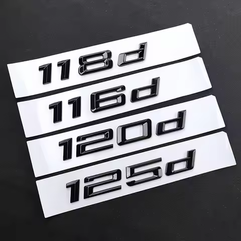 3D ABS Black Car Rear Trunk Letters Logo Emblem Sticker For BMW 116d 118d 120d 125d 130d 135d 140d F