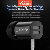 KZ ED9 PRO Zinc Alloy Metal Earphones Semi-Open Large Soundstage Dynamic Driver HIFI Bass Music Head