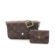 【二手】LOUIS VUITTONMulti Pochette Felicie 單肩包 M80091 卡其色 PVC 塗層帆布 Multi Pochette Felicie