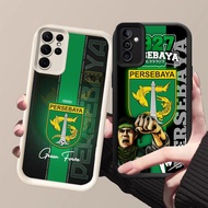 DK-76 Persebaya Silicone Casing black and white for Samsung M15 A54 FE S24 S21 A55 S25 Ultra A17 A26