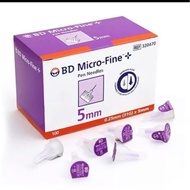 BD MICRO-FINE PEN NEEDLES 0.25MM (31G) X 5MM X 100S