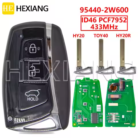 HE 95440 2W600 ID46 PCF7952 433MHz Keyless Go Car Remote Key 95440 2W500 For Hyundai IX45 New Santa