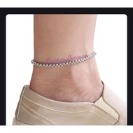 TRENDY ROLO CHAIN ANKLE BRACELET, ANTI-RUST TITANIUM ANKLE BRACELET FOR MEN AND WOMEN