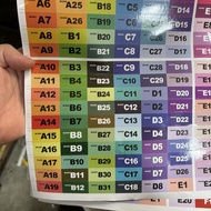 221色号色卡拼豆贴纸MARD融合豆标签291色通用拼豆豆全色色系贴纸