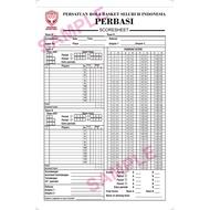 Scoresheet FIBA 3-ply 50 pages