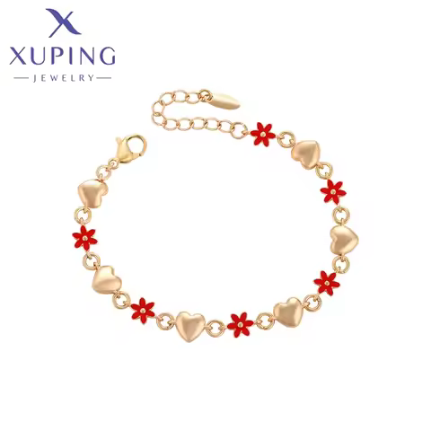 Xuping Jewelry Hot Simple Fashion Elegant Women's Bracelets Gold Color Schoolgirl Party Gifts X00102