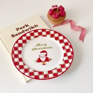 Piring Natal Dessert Plate Ceramic Christmas / Piring Natal / Kado Natal Piring Gift Christmas Plate