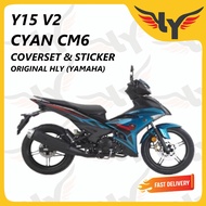 [ YAMAHA Y15 V2 COVERSET ] Y15ZR COVER SET Y15 ZR COVERSET CYAN CM6 - B17-F0000-80-P9