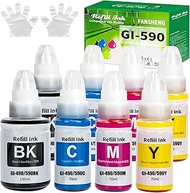 FANSHENG GI590 GI490 Ink Compatible with Canon GI-590 GI-490 Ink Missing Bottles for PIXMA G1400 G14