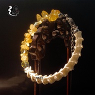 Wenwan Snake Bone Bracelet Bracelet Pure Natural Crystal Crushed Stone Style Snake Bone High-End Bra
