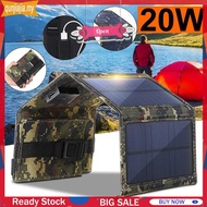 20W Foldable Solar Panel Kit IP65 Waterproof Foldable Solar Charger for Camping