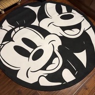 （需預訂）黑白復古風米奇米妮薄地毯 80cm
