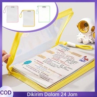 A4 Waterproof Document Bag Large Capacity Makaron Color Document Pouch Document Storage Bag