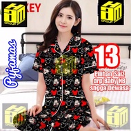 (Size Dewasa 2XL&3XL) ADULT Pyjamas KIDS Pyjamas Kanak-kanak Pyjamas DEWASA Baju Tidur Anak Pyjamas 