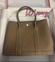 Hermes garden party 30 etoupe silver hardware 花園包30大象灰銀扣Hermès garden party30 Étoupe phw gp30