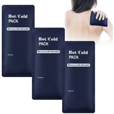 Portable Essential First Aid Ice Pack Reusable Hot Cold Gel Pack for Swelling Bruises Sprains Strain