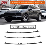 3Pcs Car Front Bar Middle Net Trim Without ACC for Porsche Cayenne 9Y0 2018-2023 9Y0807179041 9Y0807