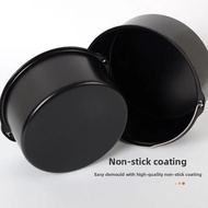 Black Non-Stick Cake Tin 6/7/8 Inch Baking Tools with Handle Home Use Air Fryer Cake Mold Kitchen Su