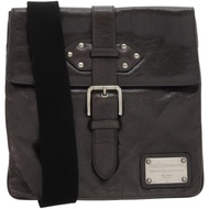 Dolce & Gabbana 黑色皮革肩背包，銀色五金配件，0756 號 [二手] 成色極佳 DOLCE & GABBANA