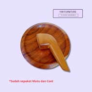 KAYU Grade A Quality Mahogany Mortar/Wood Mortar And Pestle/Aesthetic Mortar