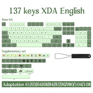 XDA Matcha Green Tea Dye Sub Japanese Keycap Set Thick PBT For Gh60XdPoker 87Tkl 104 Ansi Mechanical