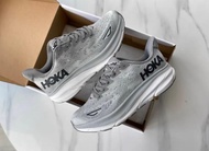 男女同款 HOKA ONE ONE Clifton 9 灰色跑鞋