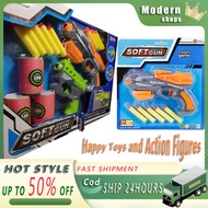 【Ready Stock】NERF SOFT BULLET GUN 2 PIECES WITH TARGET TOY GUN FOR KIDS AND CHILDREN