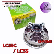 LC5S LC55C CLUTCH HUB SPROCKET HUB SPOKET CHROME / GREY "GP RACING"