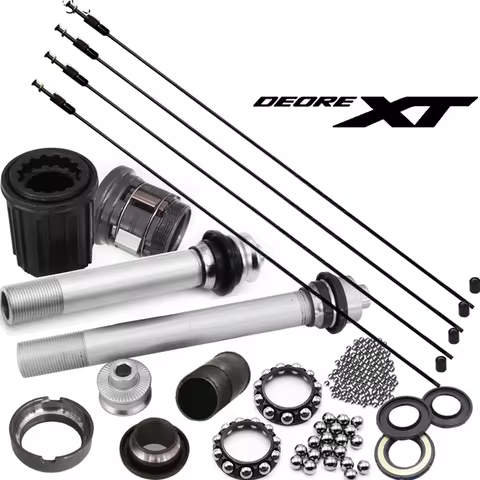 XT M775 M785 M8000 XTR M975 985 M9000 Front Rear Hub WheelSet Complete Quick Spoke Left Hand Lock Nu