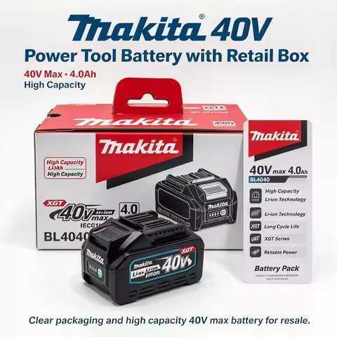 100% New Makita BL4040 40V 4.0Ah Rechargeable Lithium Battery Built in Cell Protection Fit for Makit