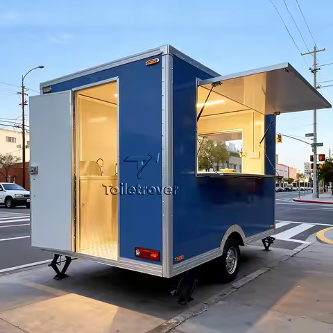 Fast Food Truck Trailer Custom Food Truck Trailer Motor Tricycle Mobile Barbecue Food Trailer Ice Cr