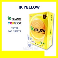 IK YELLOW B5 PAPER 70GSM 900 SHEETS/PHOTOCOPY / COPY PAPER