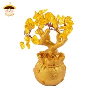 〔8C05〕 Natural Crystal Bonsai Money Tree Luy Tree Feng Shui Money Tree Home Decor 〔8C〕