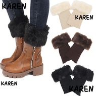KARENGOODS Leg Warmer Accessories  Fashion Fur Crochet Knit