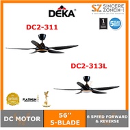 DEKA DC2-313L / DC2-311 CEILING FAN 56'' / 6 SPEED FORWARD 6 SPEED REVERSE / DC MOTOR
