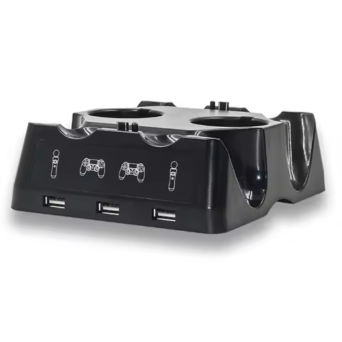 4 in 1 Gamepad Charger Dock Charging Station Game Joystick Handle Power Supply Base Stand for PS4+PS