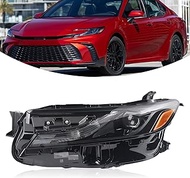Single Lens Headlights Assembly Compatible with 2025 Toyota Camry SE LE Headlamp Left Driver Side Re